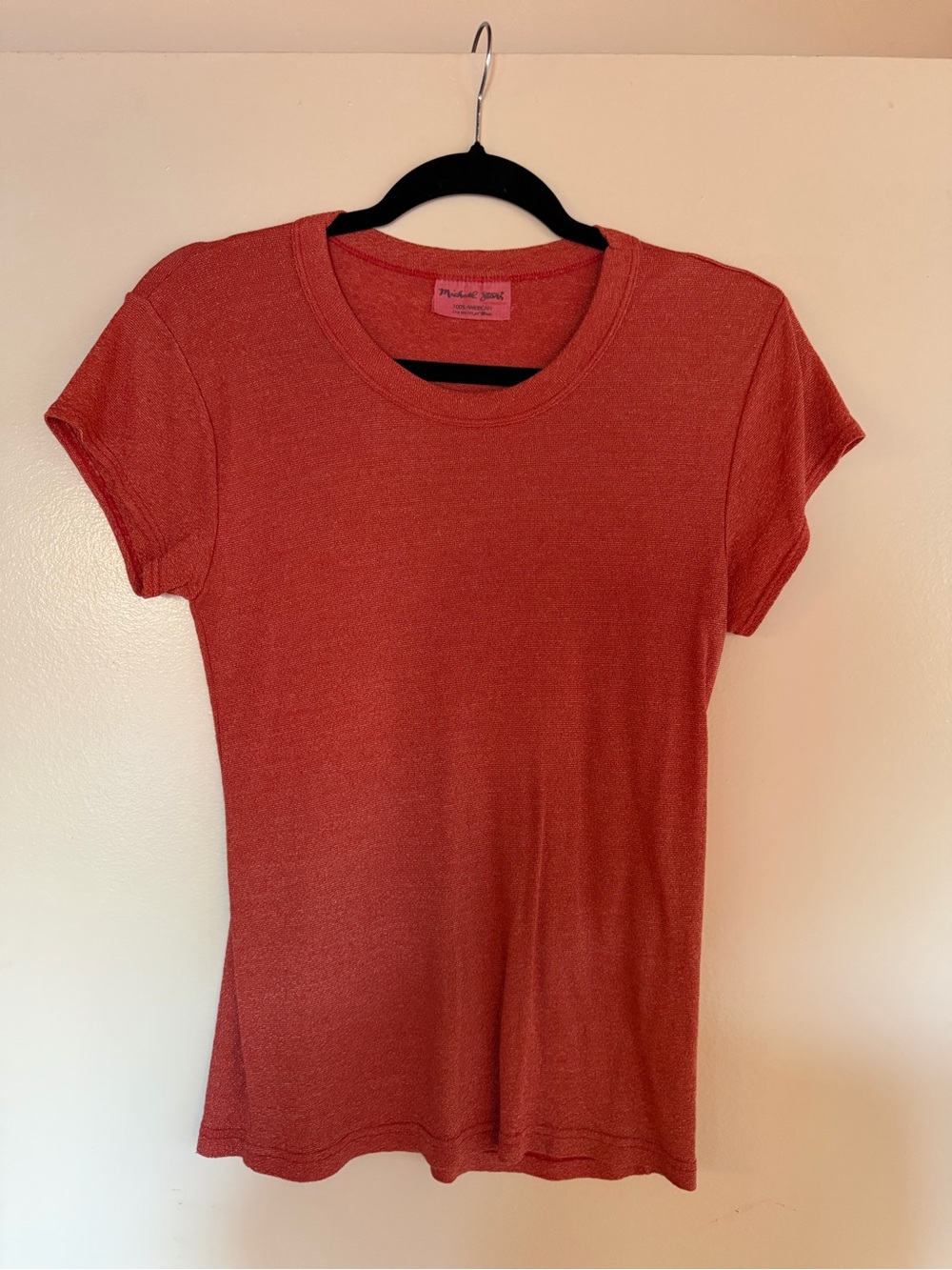 Michael Stars Rust Short Sleeve Crewneck Tee